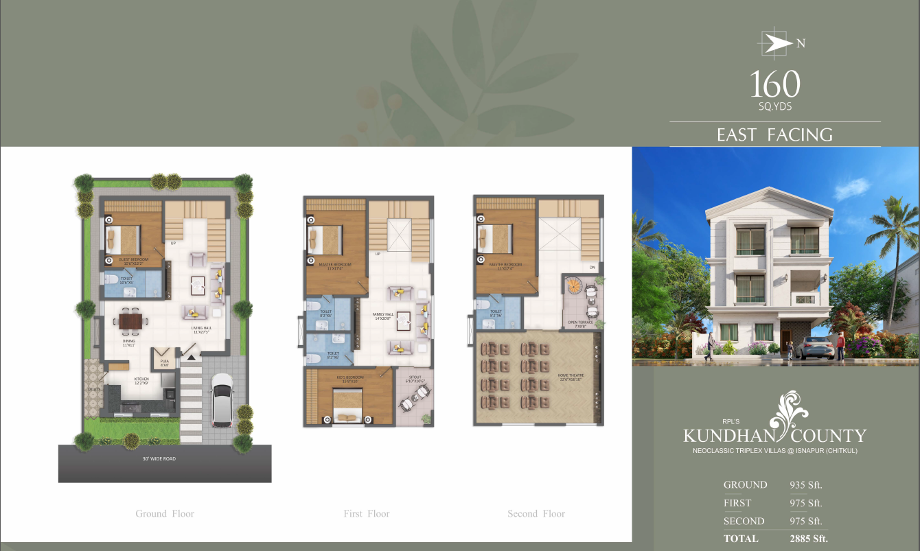 160 Sq.Yds Villa Floor Plans